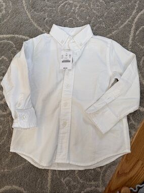 Crewcuts White Button-Down Dress Shirt for Kids